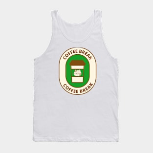 Coffee Break - Cat and Coffee Tank Top